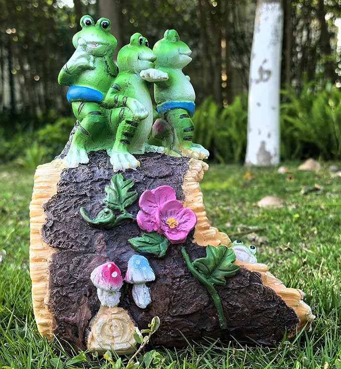 Decorative Gutter Downspout Extensions Statue,3" x 4" Downspout Extension Sculpture,Frog Decorative Rain Gutter Downspout Extension Figurine Decor Sculpture for Lawn Yard