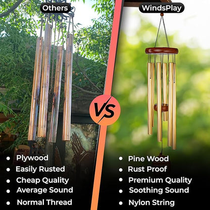 Best Memorial Wind Chimes for Outside - 32.5" Sympathy Wind Chimes Memorial Gifts for Loss of Loved One - in Remembrance Gifts - Best Bereavement Gift Idea for Loss of Loved One - Unique Funeral Gift