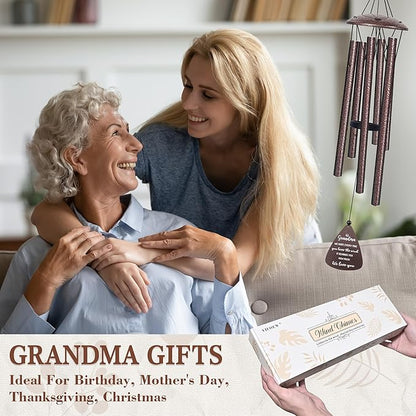 Mothers Day Gifts for Grandma, 32" Bronze Wind Chimes Grandma Gifts, Best Nana Ever Gift for Mothers Day Birthday Christmas, Gift for Grandmother Granny Grammy from Grandkids, Home Decor