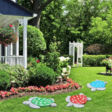 Yalikop 3 Pcs Turtle Stepping Stones Resin 7-10inch Decorative Stepping Stone Turtle Outdoor Garden Decorations for Garden Patio Walkway Sculpture Yard Art