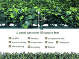 ODTORY Artificial Ivy Privacy Fence Wall Screen: 5FT X10FT (50 sqft) UV-Anti Faux Boxwood Roll Panels Greenery Backdrop Ivy Vine Leaf Hedges Fence Panels for Indoor Outdoor Green Decor
