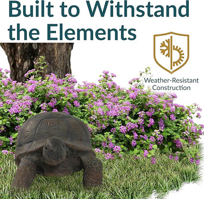 Sunnydaze Todd the Garden Turtle Statue - Turtle Garden Decor for Yard, Lawn, Patio Décor – 30" x 15" Durable Poly-Concrete - Gift Idea