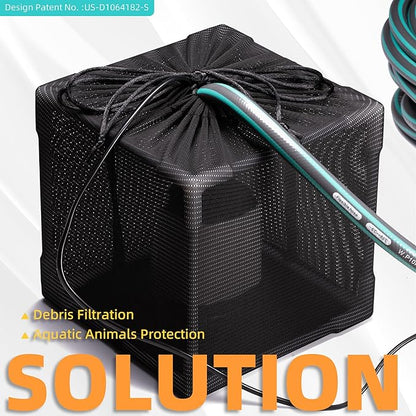 Fineday Pond Filter, Anti-Clogging Cube Outdoor Mesh Water Pump Barrier Bag Box Basket (5 inch)