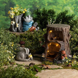 Evergreen Garden Baby Dragon Statue with Butterfly Solar Light | 8x7x6 Inches | Solar Dragon Garden Statues and Figurines Outdoor Indoor Decorations for Home