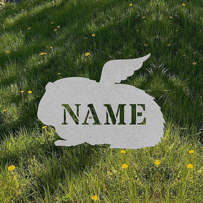 Guinea Pig Angel Wings Statue Figurine For Garden Sign Memorial Ornament Metal Burial Bereavement Sympathy Gift Grave Marker for Yard Garden Porch Lawn Grassland Park Farm Flowerpot Decor.