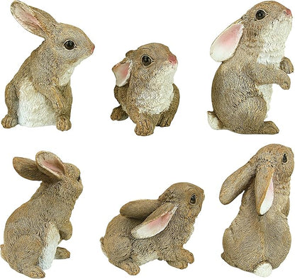 Design Toscano The Bunny Den, Garden Rabbit Statue: Set of Six