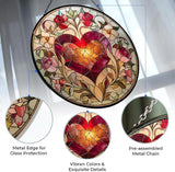 Personalized Name Valentine Heart Stained Glass Window Hanging by Clare Donovan Suncatcher Stained Glass Valentine