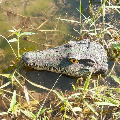 Floating Alligator Head Decoy for Ponds & Pools – Realistic Crocodile Head Garden Decor, Floating Alligator Garden Accent for Pond, Pool, and Yard Decoration