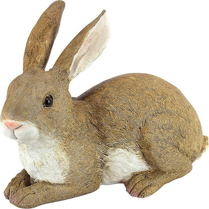 Design Toscano QM200861 Bashful The Bunny Lying Down Rabbit Outdoor Garden Statue, 10 Inch, full color