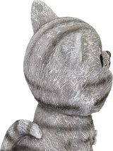 Roman 7.5” Adorable Cat on Rock Garden Statue – Outdoor Figurine – Whimsical Yard, Lawn, or Patio Decor for Cat Lovers
