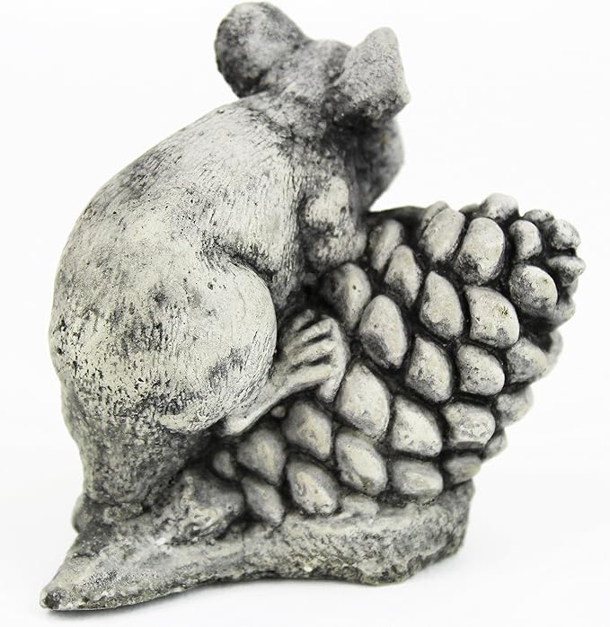 Mini Mouse Garden Statue Cement Figure Concrete Sculpture Mouse Cast Stone Figurines