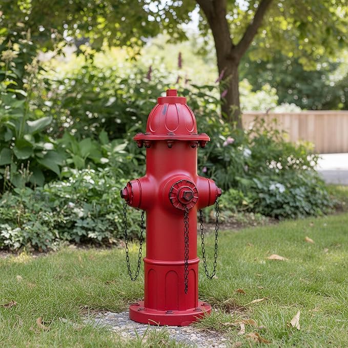 Fire Hydrant for Dogs to Pee On, Dog Fire Hydrant Pee Post Outdoor Statue for Yard Lawn Decor, Fake Fire Hydrant for Porch Garden Decorative, 13.5" H × 5.9" L × 5.1" W (Modern)