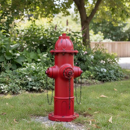 Fire Hydrant for Dogs to Pee On, Dog Fire Hydrant Pee Post Outdoor Statue for Yard Lawn Decor, Fake Fire Hydrant for Porch Garden Decorative, 13.5" H × 5.9" L × 5.1" W (Modern)