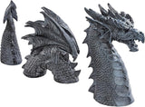 Design Toscano The Dragon of Falkenberg Castle Moat Lawn Garden Statue, 28 Inch Long, 14 Inch Tall, Cast Stone Resin, Gray Stone Finish