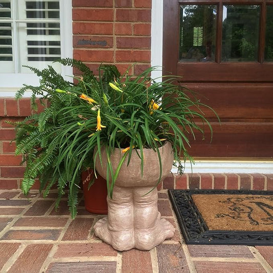 Moptrek styles 37007 Papa John Face Planter 18" Stone Wash Garden Statue