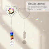 Glass Ornament Suncatcher - I Have You in My Heart - Sympathy Gift for Loss of Loved One - Grief Heaven Keepsake - Mother's Day for Mom Dad Sisters Brothers Grandparents