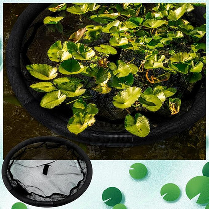 Diameter Fish Barrier Black Flora Round Floating Island Plant Protector for Your Home Pond Protects Fish