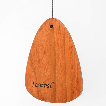 Festival 60-inch Redwood Wind Chime in Forest Green by Wind River for Patio, Backyard, Garden, and Outdoor décor. Made in the USA