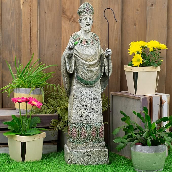 Joseph's Studio by Roman, 26.5" H St. Patrick Garde Statue, Patron Saint, Outdoor Décor
