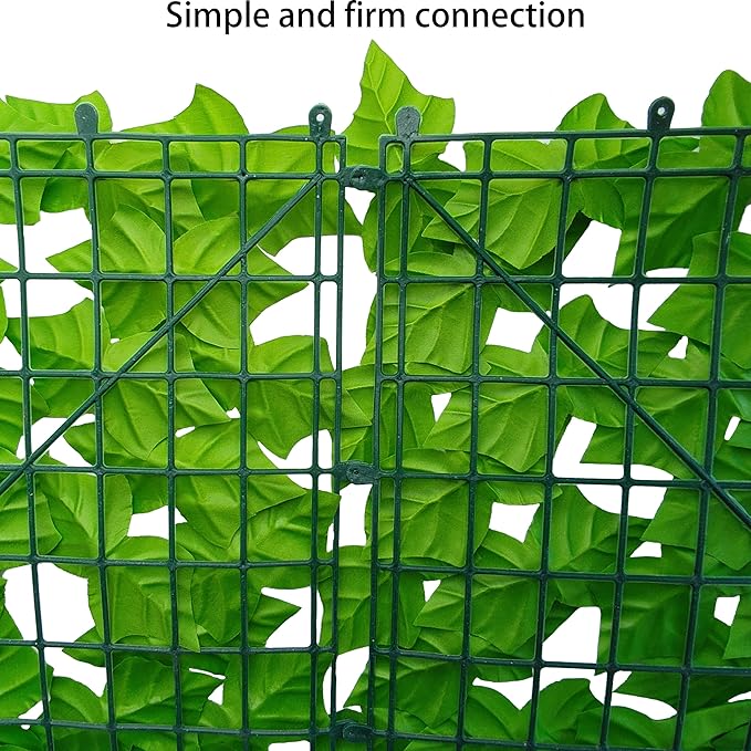 ODTORY Artificial Ivy Privacy Fence Wall Screen,40X120 in UV-Anti Faux Greenery Backdrop Ivy Vine Leaf Hedges Fence Panels for Patio, Balcony, Garden, Backyard Indoor Outdoor Light Green Wall Decor