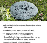 Let's Make Memories Personalized Just Married Garden Stone - for Newlyweds - Customize with Names & Date - Outdoor Décor
