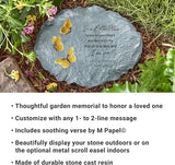 Let's Make Memories Personalized Sympathy Garden Stone - I Am Free - Condolence & Memorial Gift - Customize with Message -11" Lx6 Wx3 D