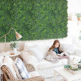 Artificial Boxwood Panels,20"x 20"(8P) 4-Layer Leaf UV-Protected Grass Wall Backdrop Panels for Outdoor, Indoor, Garden&Fence Covering Privacy, Backyard and Decor