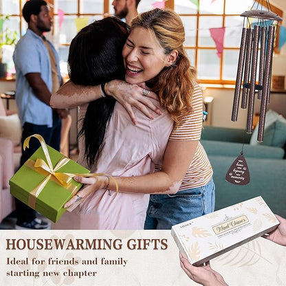 House Warming Gifts New Home, 32" Bronze Wind Chimes Housewarming Gifts, New Home Gift Ideas for Women Men Homeowners Couples Family Friends, Unique First Home Gift for Apartment Decor