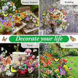 Aoriher 200 Butterfly Garden Stakes, 4 Sizes, Artificial Waterproof Butterflies Stakes for Flower Bouquet Yard Art Patio Plant Pot Flower Bed Home Decor