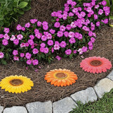 Landical 6 Pack Decorative Stepping Stones for Garden 10 Inch Cement Flower Stepping Stones Decoration for Patio Walkway Yard Outdoor(Sunflower)