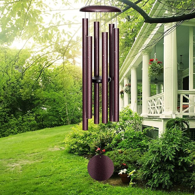 FDOCOI 45'' Large Wind Chimes for Outside with Deep Tone, Wind Chimes Outdoor Garden & Patio Hanging Décor, Sympathy Gifts. Bronze