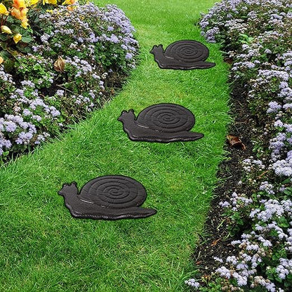 BRASSTAR Cast Iron Snail Shape Stepping Stone Stepping Footstone for Garden Path, Lawn, Yard, Patio, Farmland, Door Entrance, Outdoor Decor TQGJPT362