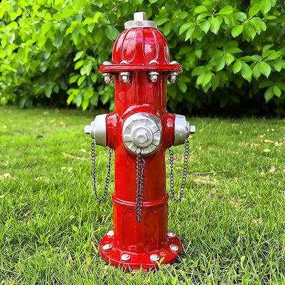 Teaeeno Fire Hydrant for Dogs,Resin Outdoor Statue for Small Dogs, Pee Post Aid & Delightful Outdoor Garden Decor, Dog Statue with Pee Post, Hand-Painted,Weather,Outdoor Ornament (Red)