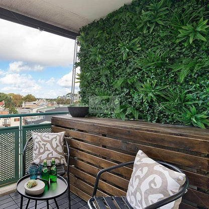 NatraHedge 20''X40'' Artificial Rainforest Living Wall Grass Wall Decor, 5Pcs (28SqFt) Hedge Leaf Grass Panels for Indoor, Outdoor, Garden and Balcony Privacy Fence Screen