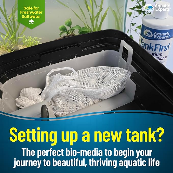 AquaMaze Aquarium Bio Media – 500 mL for Freshwater & Saltwater Tanks, Compatible with Canister, Sump & HOB Filters