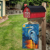 Stork Bird Garden Flag Seasonal Double Sided 12 x 18 Inch Small Yard Flag for Indoor Outdoor Decor Holiday All Seasons
