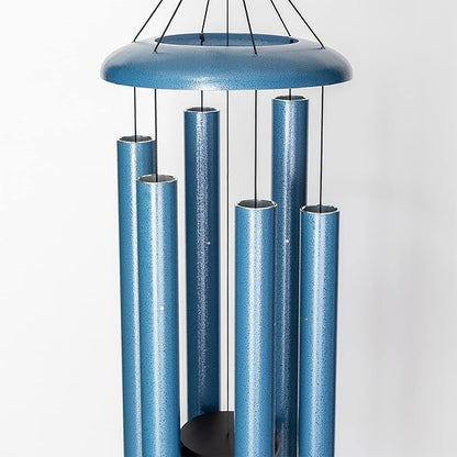 Corinthian Bells by Wind River - 60 inch Sky Blue Wind Chime for Patio, Backyard, Garden, and Outdoor décor (Aluminum Chime) Made in The USA