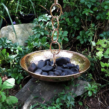Good Directions 479P Rain Chain Basin Large 16-1/2 Inch Diameter, 4 Inches High, 100% Pure Copper