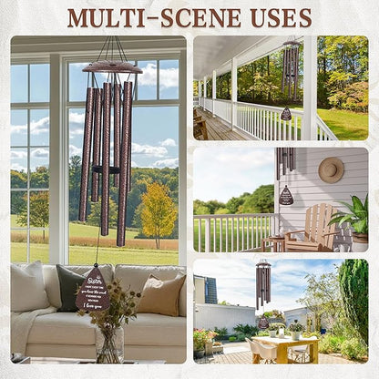 Sister Gifts, 32" Bronze Wind Chimes, Sister's Birthday Gifts from Sisters Brother, Sisters in Law Gift, Best Sister Ever Gift for Women Birthday Christmas Mother's Day, Home Decor