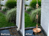 Good Directions 487P-8 Fish Rain Chain - 8.5 ft., with 4 Large Figures, Large Cups 100% Pure Copper