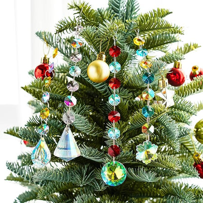 kanpura 164 Pcs DIY Suncatchers Kits Crystal Suncatcher Sun Catchers with Crystals Chandelier Prism Replacement Sun Catcher Beads for Windows Hanging