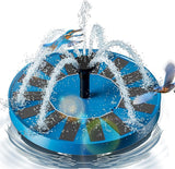 2.5W Solar Bird Bath Fountain – Upgraded Solar Pond Fountain with 6 Nozzles,Solar Fountain for Bird Bath, Pond, Garden Decor (Blue)