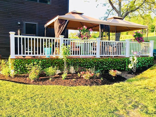 GLANT Expandable Fence Privacy Screen for Balcony Patio Outdoor,Decorative Faux Ivy Fencing Panel,Artificial Hedges (Single Sided Leaves) (2, Dark Green)