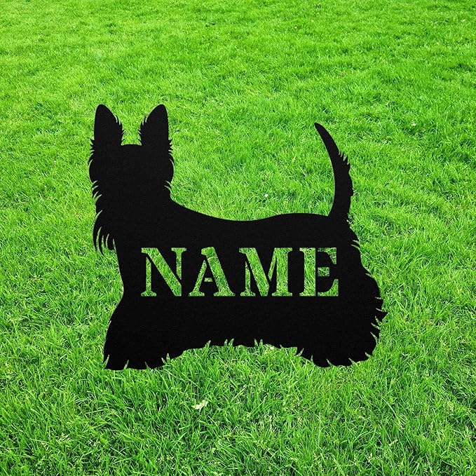 Custom Scottie Yard Art Statue Stake,Custom Scottish Terrier Outdoor Garden Decor,Memorial Remembrance Sculpture,Outdoor Statue for Yard Garden Porch Lawn Grassland Park Farm Flowerpot Decor.