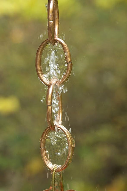 Good Directions 485P-8 Chain Link Rain Chain 8-1/2 Feet Long, 12 Large Figures, 100% Pure Copper