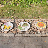 Outdoor Garden Decor Stepping Stones - Resin Tortoise Decorative Stones Pavers for Garden Decor for Outside Walkway Yard 9.5 * 9.5 * 0.5 Inch