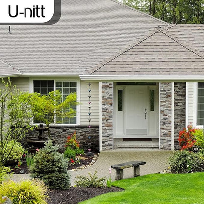 U-nitt Rain Chain Water Collection for Gutters Rainwater Catcher & Diverter, 8.5 FT Chains for Outside Garden, Multi Color Cups, Roof Downspout, Works with Heavy Rain, w/Gutter Clip for Rainchains
