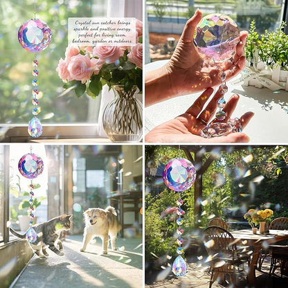 Personalized Custom Crystal Suncatcher Ornament, Suncatcher for Home Office Bedroom Living Room, Sun Catcher, Gifts for Mothers Day Christmas Birthday