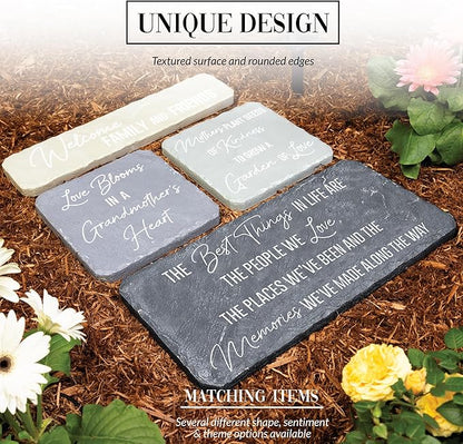 Pavilion – Welcome Family & Friends – 16” Indoor Outdoor Weatherproof Decorative Garden Stepping Stone Housewarming Gift