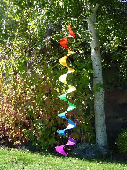 In The Breeze 4253 Rainbow, 84-Inch Curlie Wind Spinner, 84 Inch